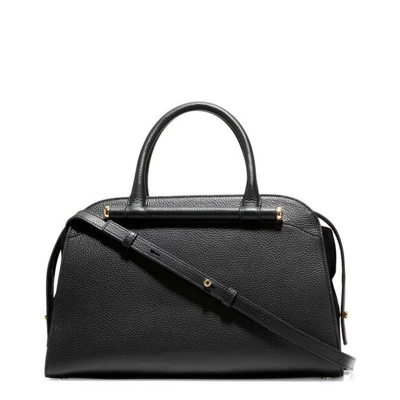 Cole Haan Catherine Medium Leather Satchel, Black - Picture 2 of 3